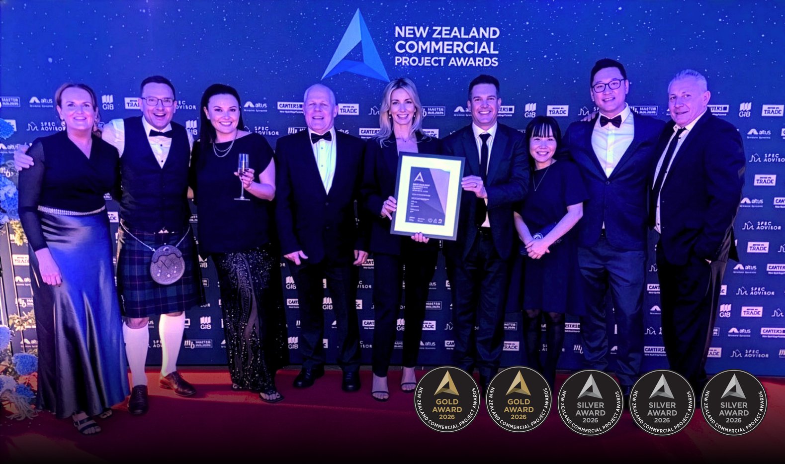 Unispace New Zealand wins five awards at the 2026 Commercial Project Awards