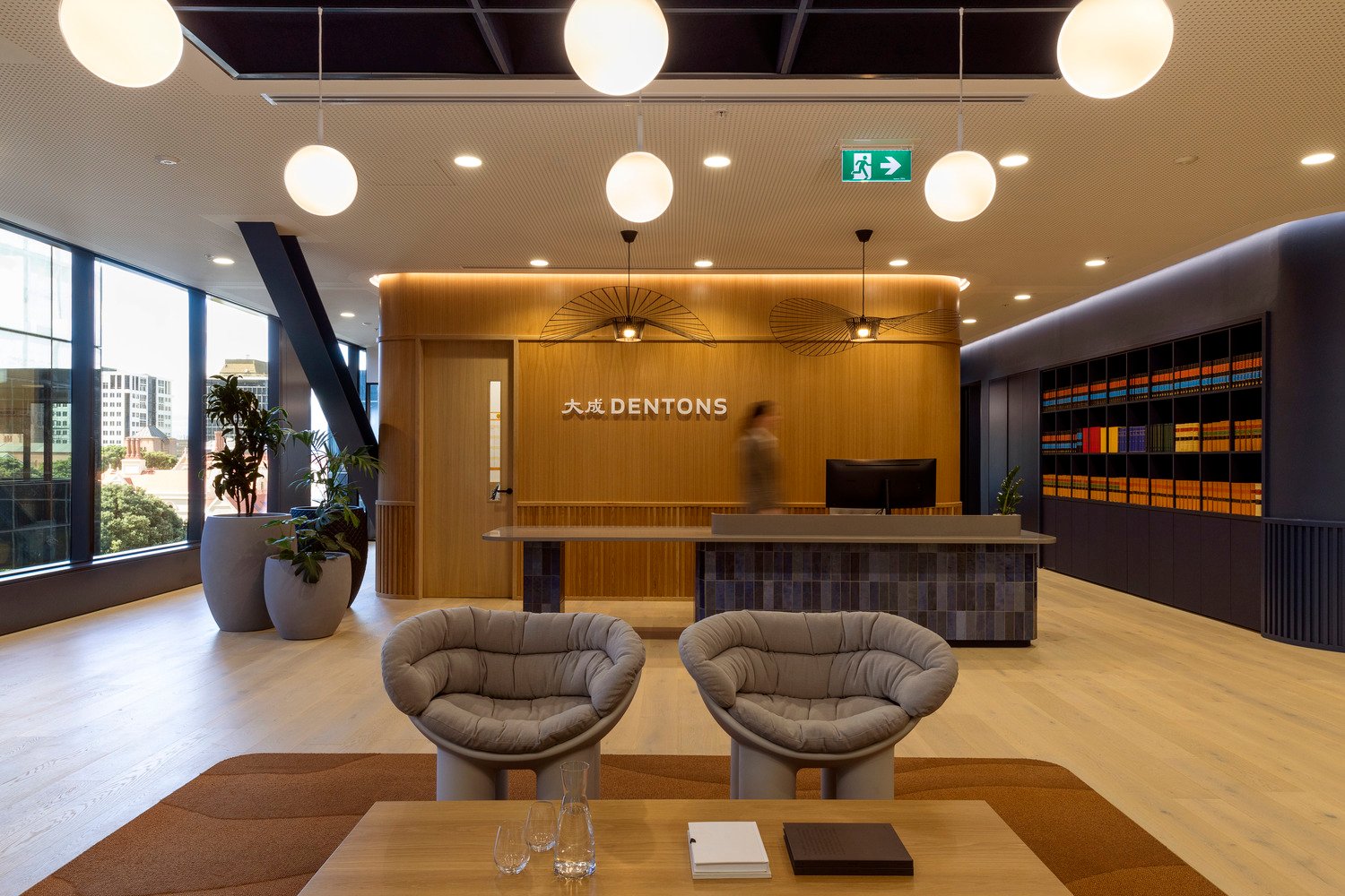 Dentons reception and client waiting area
