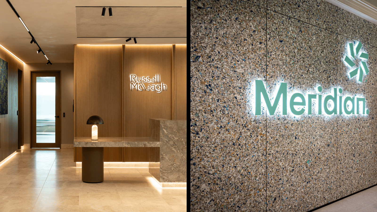 Commercial Interior Fitouts for Meridian Energy and Russell McVeagh, 2025 Interior Awards finalists