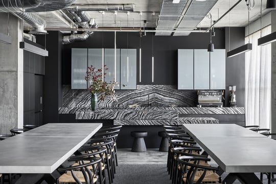 HUGO BOSS marble kitchen Melbourne HQ