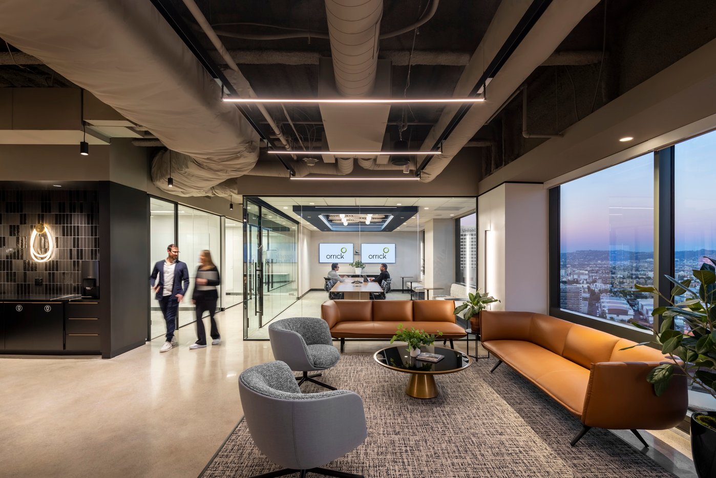 Image of office space including open seating area