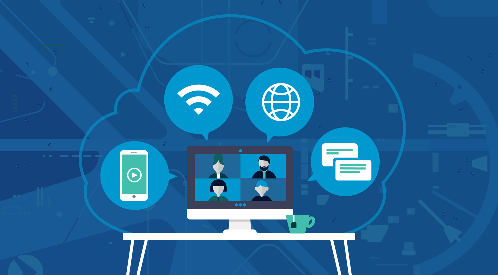Remote working successfully using technology with Unispace