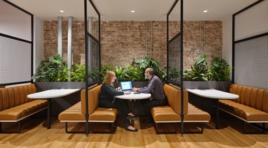Two employees collaborating