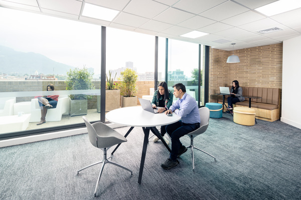 table and chair in office