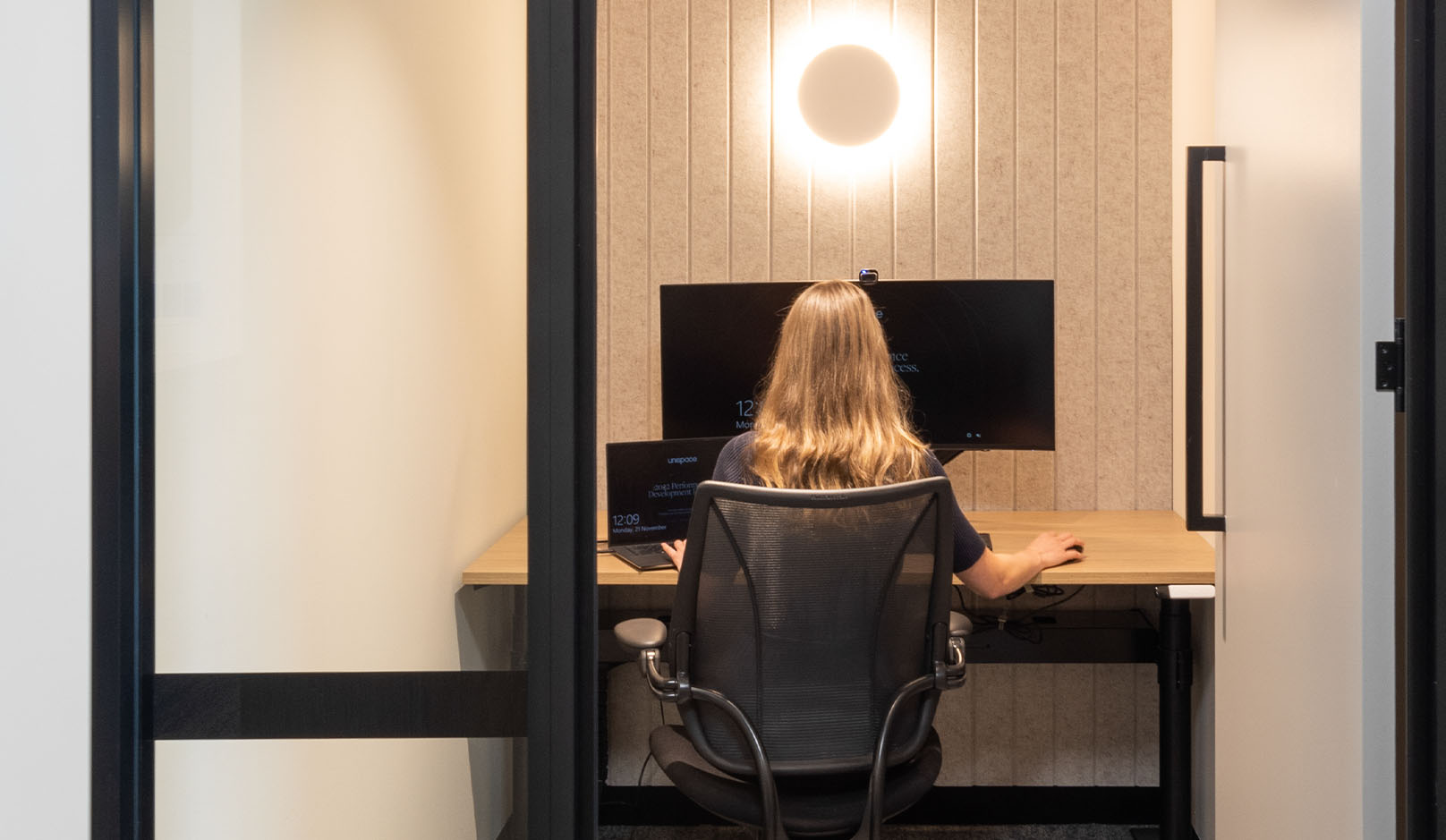 FB Rice woman working in office