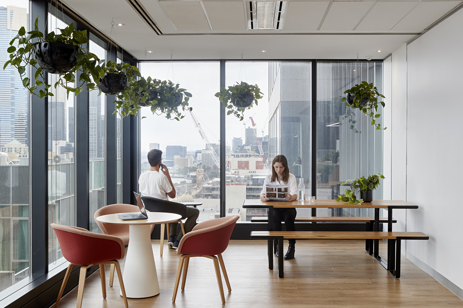 Breakout spaces with greenery