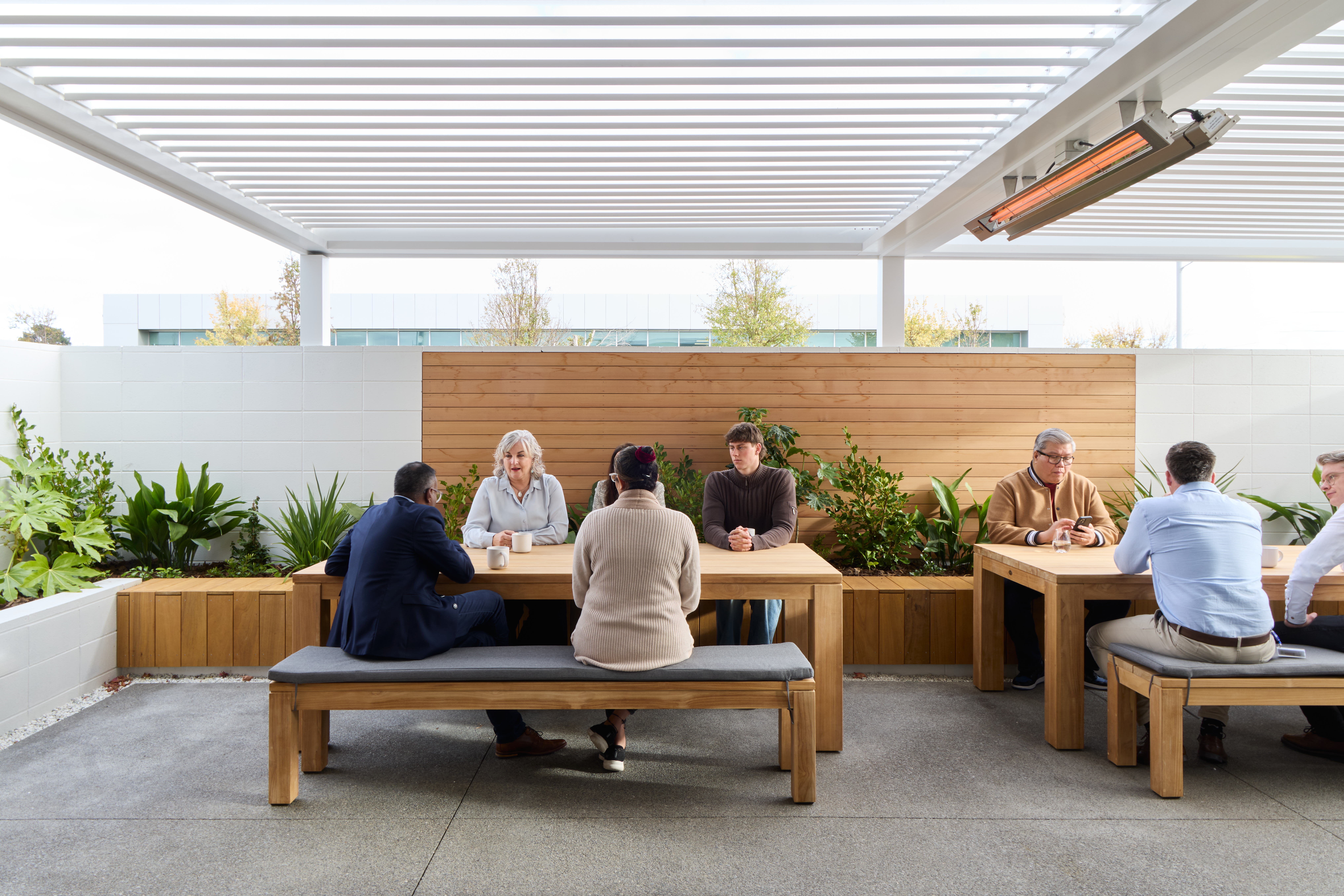 Outdoor patio space for Orion's people to socialist