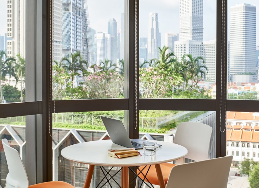 Singapore office view design by Unispace - Carlson Wagonlit Travel