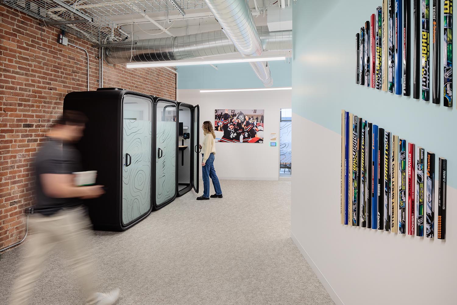 Seismic Boston - Hockey Stick Wall and Phone Booths